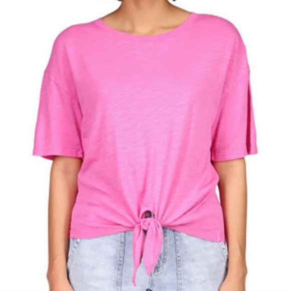 5/25 ❤️ Sanctuary Pink Front Tie Tshirt - Picture 1 of 7